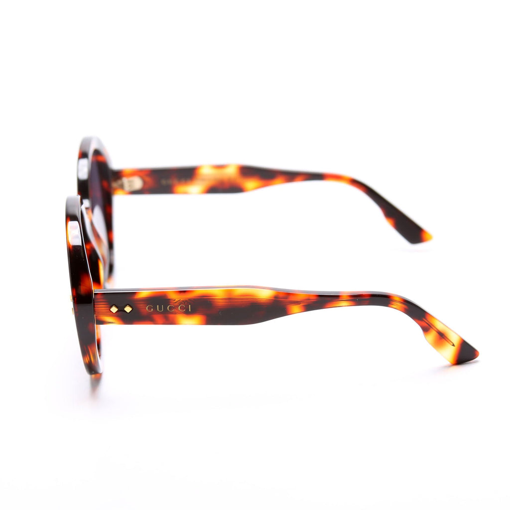 Gucci GG1081S Round Acetate Sunglasses Brown