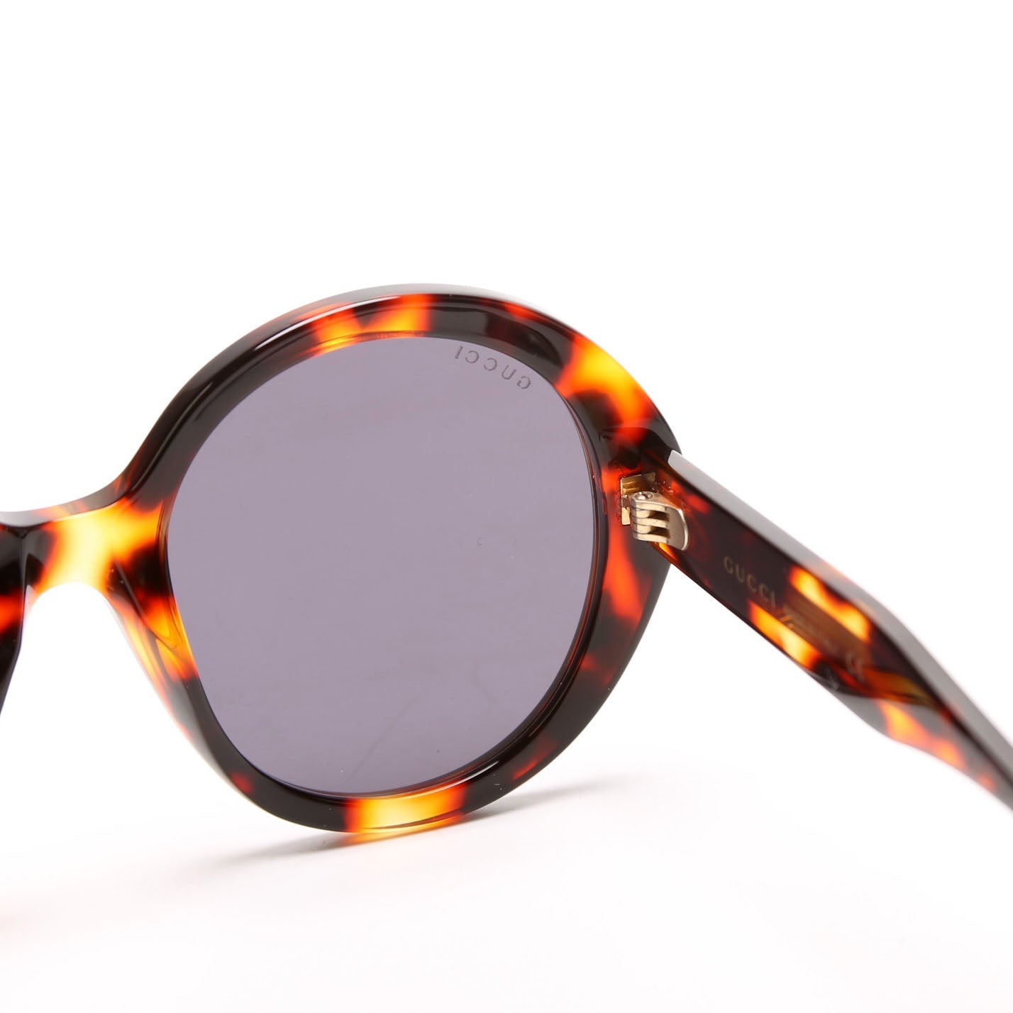 Gucci GG1081S Round Acetate Sunglasses Brown