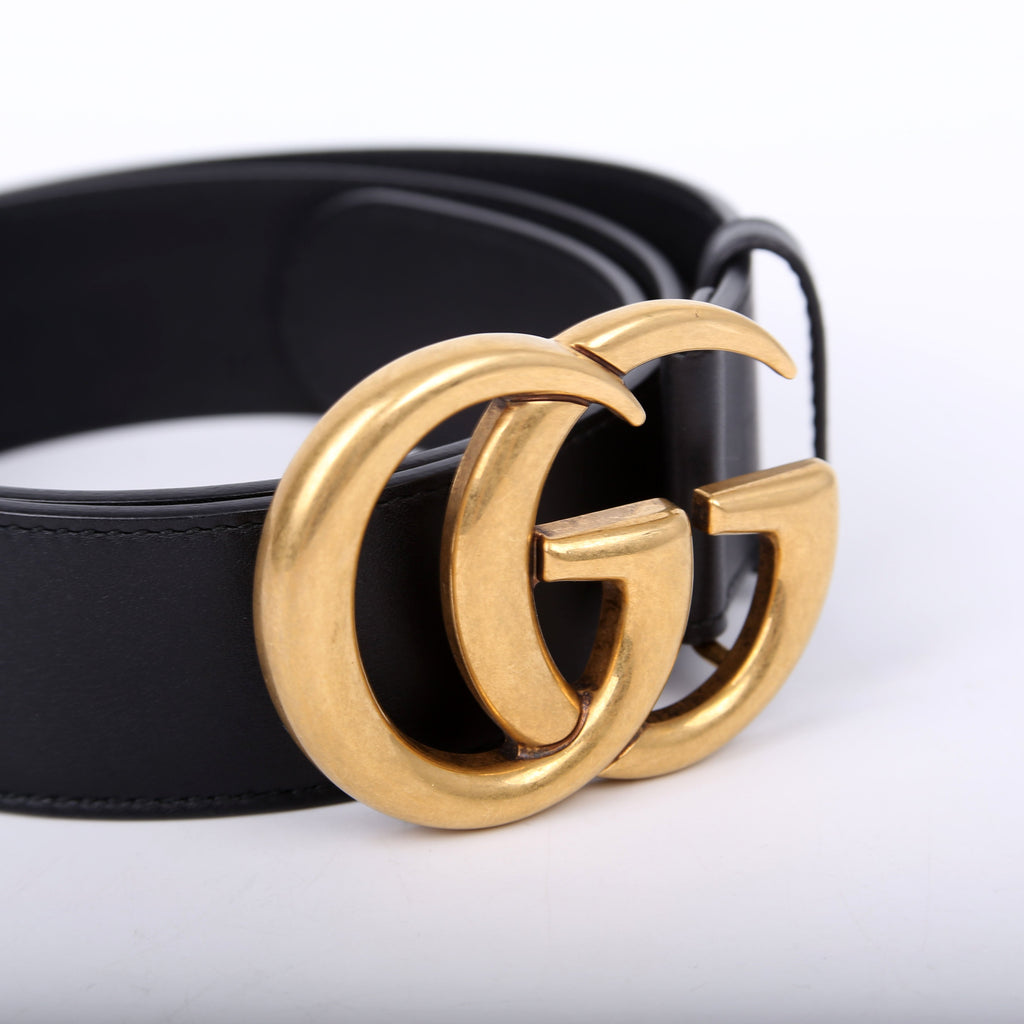 Gucci 4000593 Marmont GG Leather Belt Size 80/32 Black