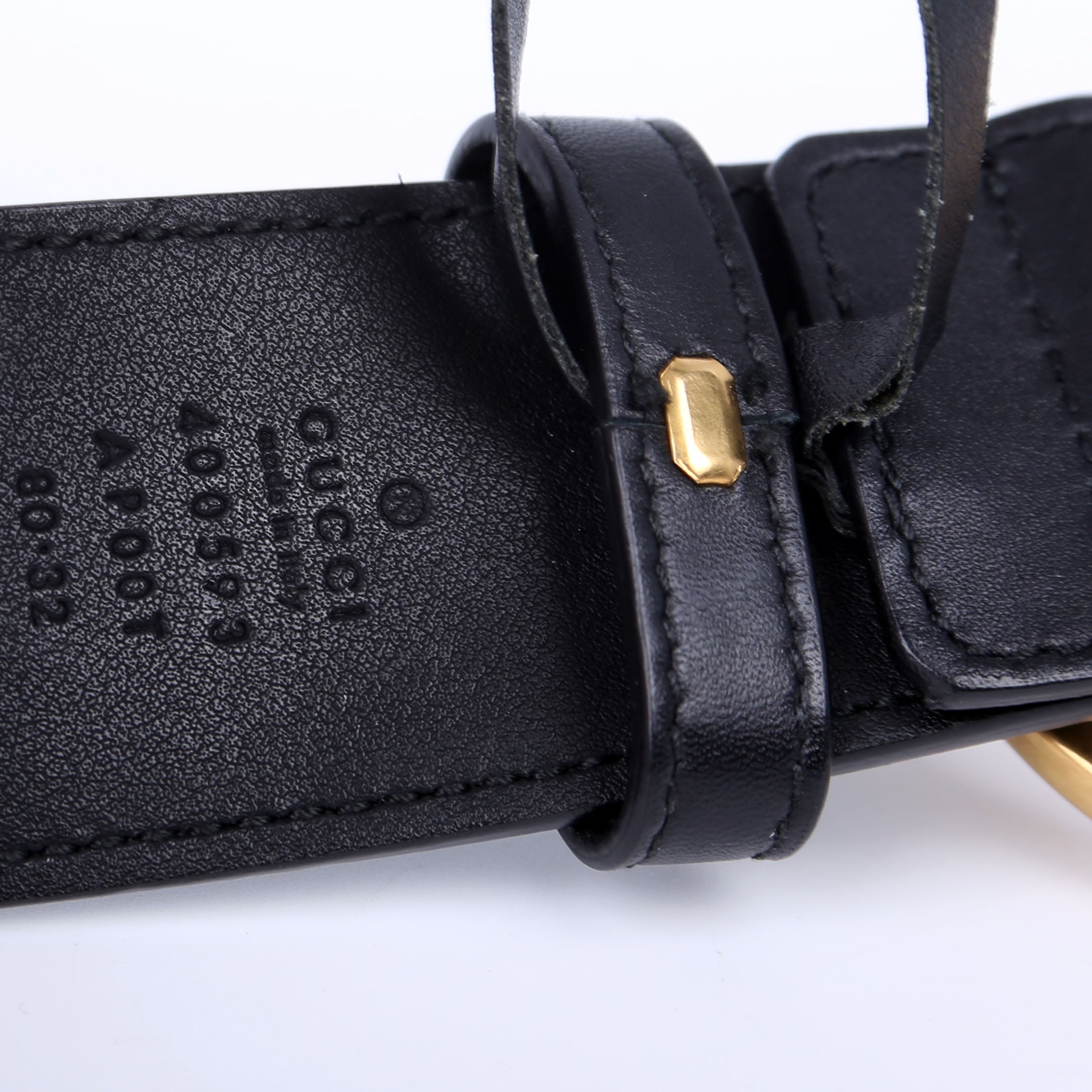 Gucci 4000593 Marmont GG Leather Belt Size 80/32 Black