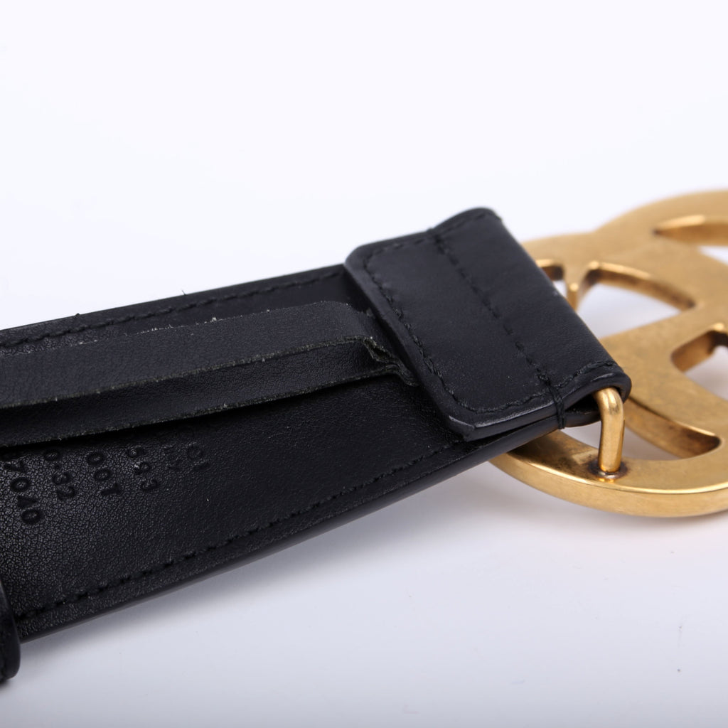 Gucci 4000593 Marmont GG Leather Belt Size 80/32 Black