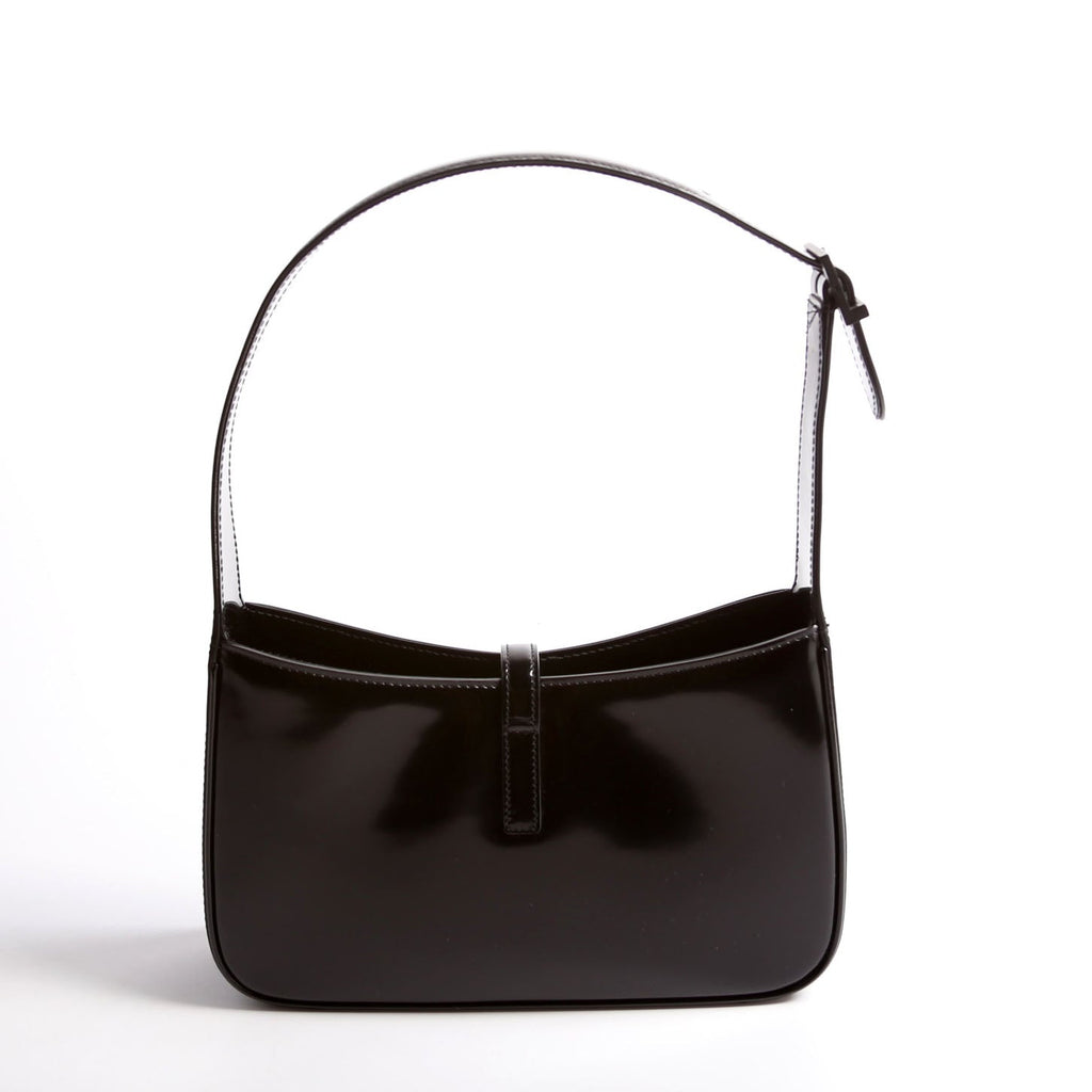 Saint Laurent 657228 Le 5 A 7 Hobo Leather Black
