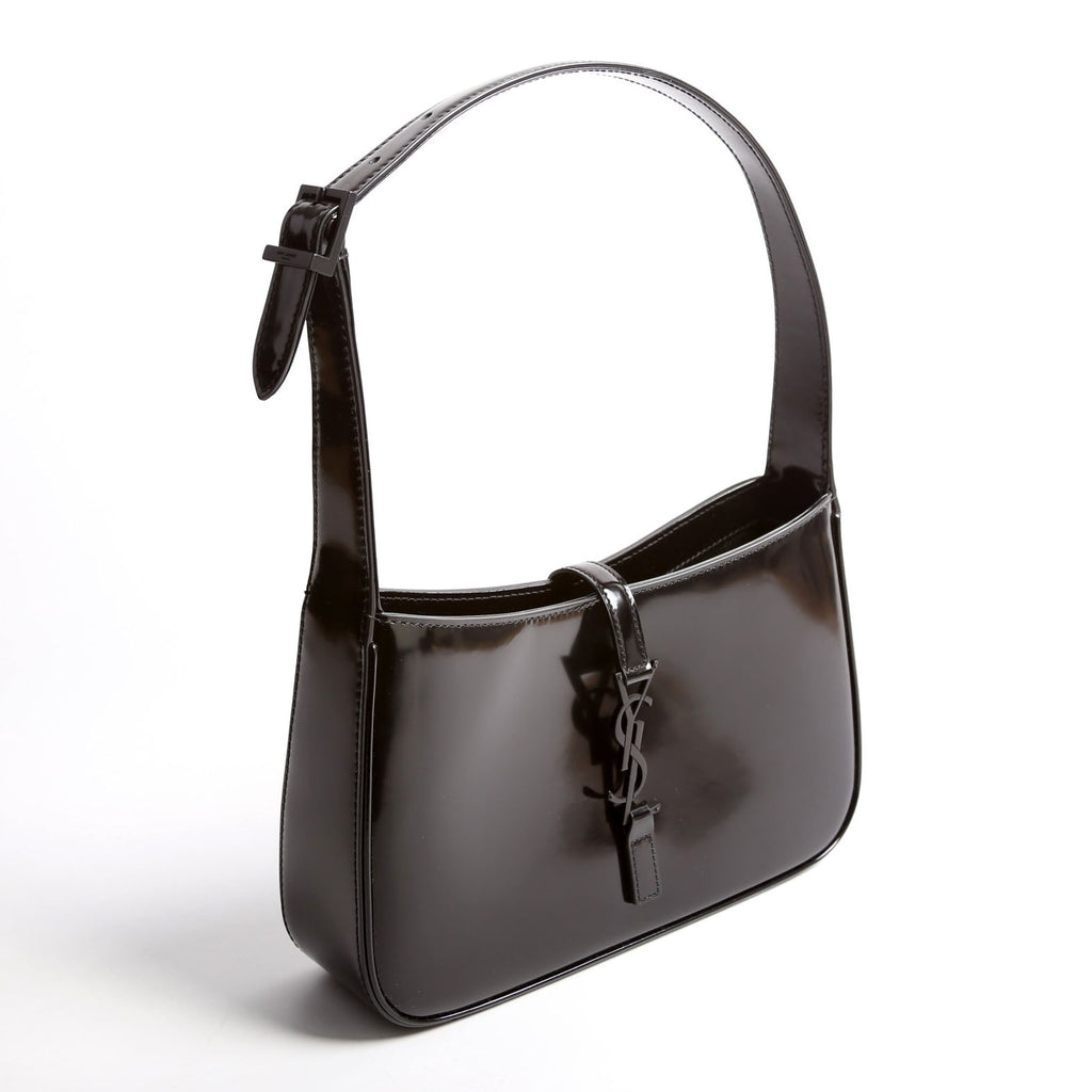Saint Laurent 657228 Le 5 A 7 Hobo Leather Black