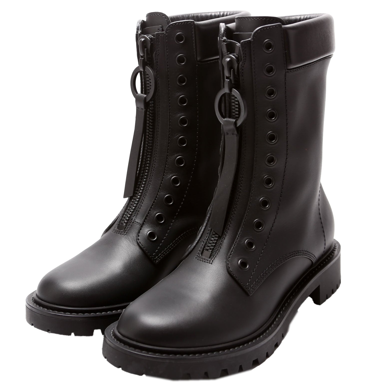 Christian Dior Zip Up Combat Boots Leather Size 35.5