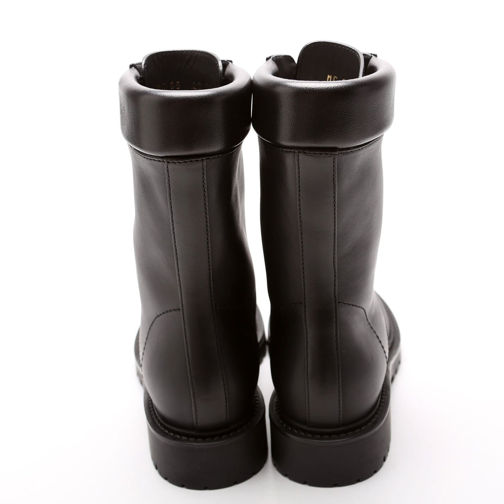 Christian Dior Zip Up Combat Boots Leather Size 35.5