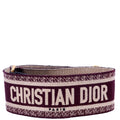 Christian Dior Logo Wide Non-Adjustable Strap Burgundy