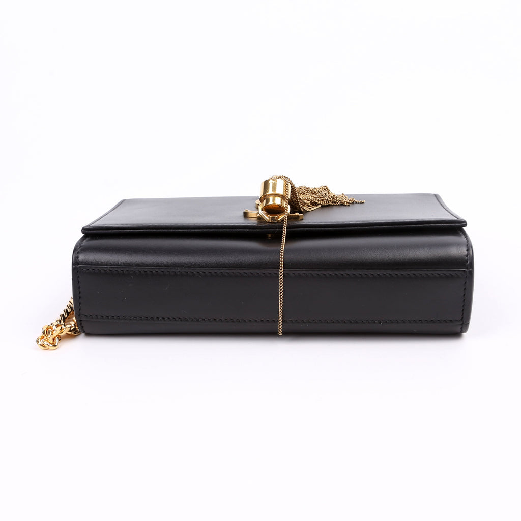 Saint Laurent Kate Tassel Satchel Small Black