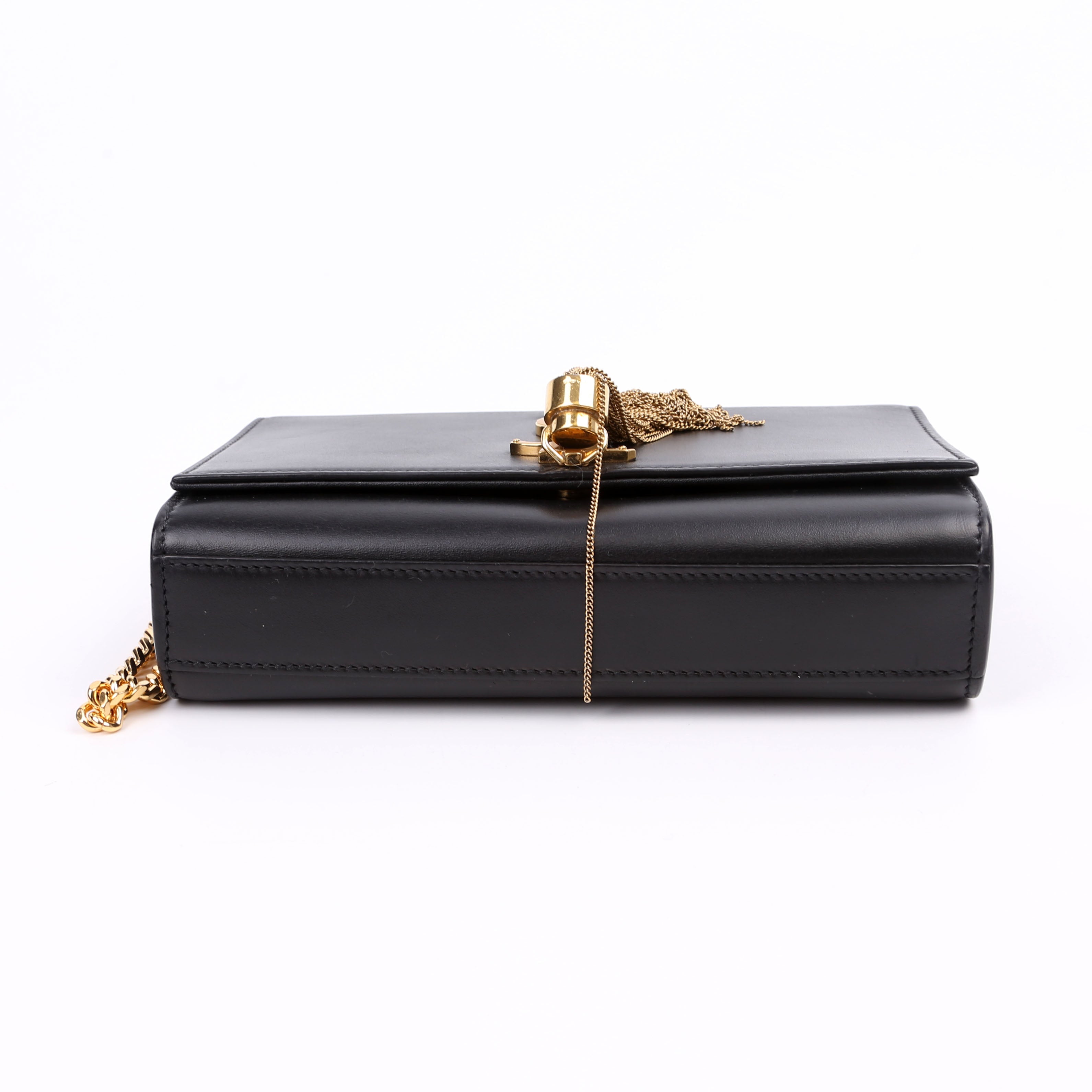 Saint Laurent Kate Tassel Satchel Small Black