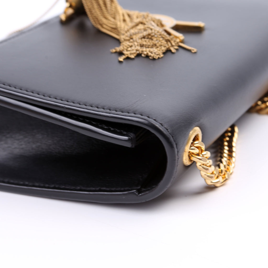 Saint Laurent Kate Tassel Satchel Small Black