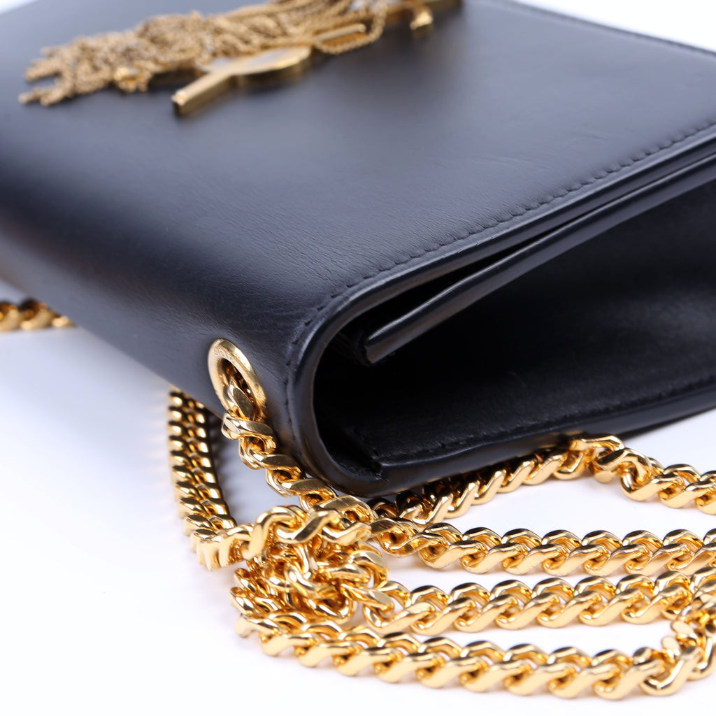 Saint Laurent Kate Tassel Satchel Small Black