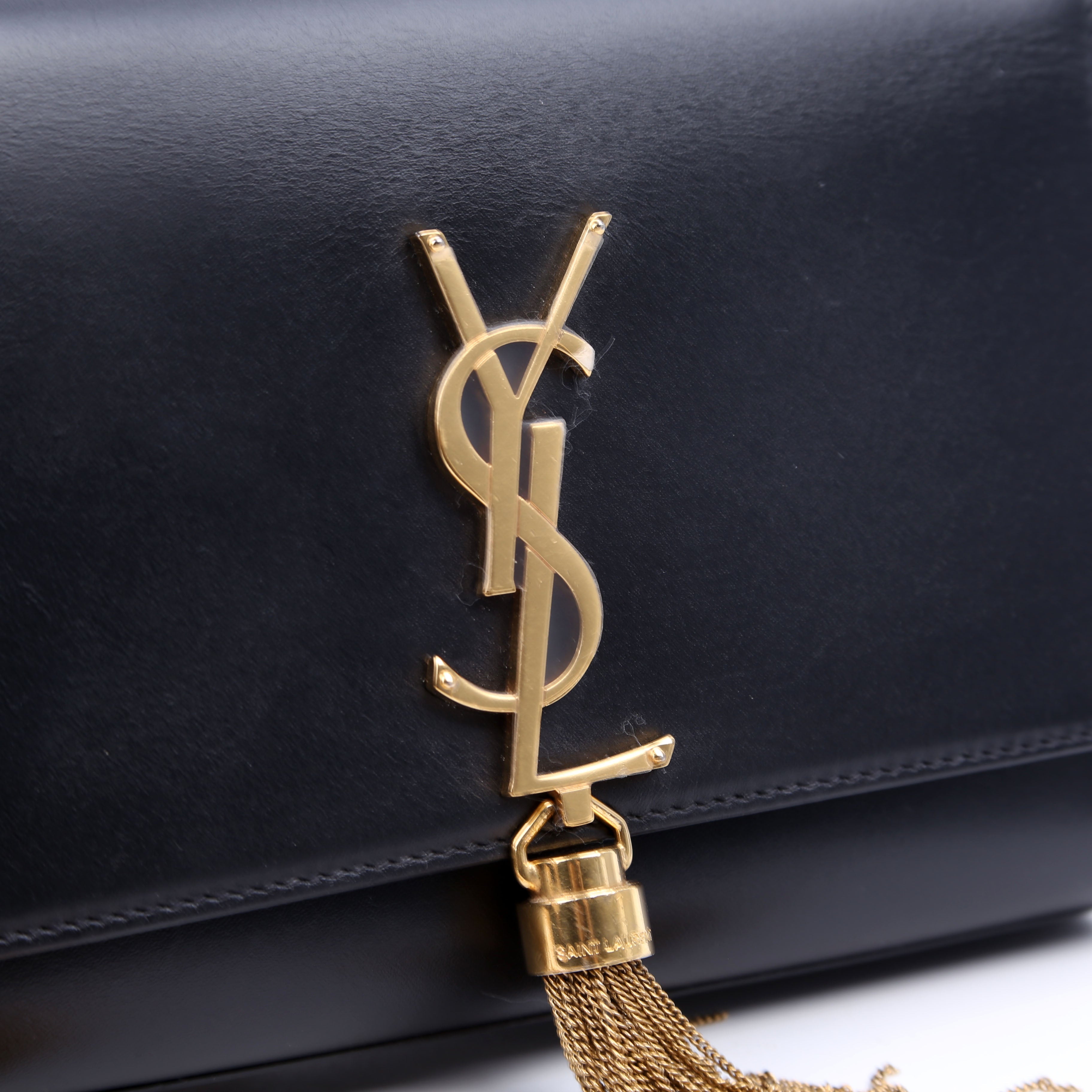 Saint Laurent Kate Tassel Satchel Small Black