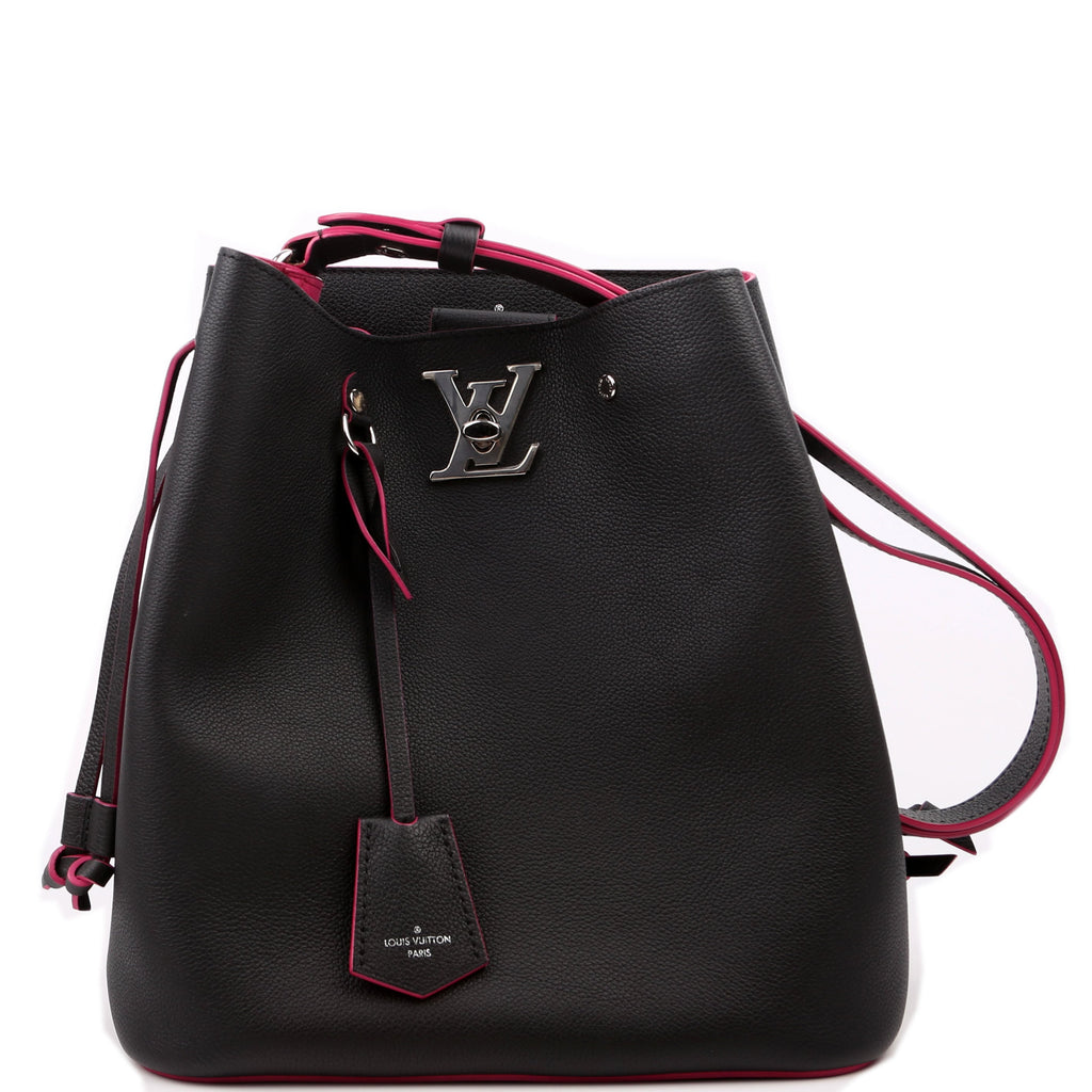 Louis Vuitton Lockme Bucket Bag Black/Pink