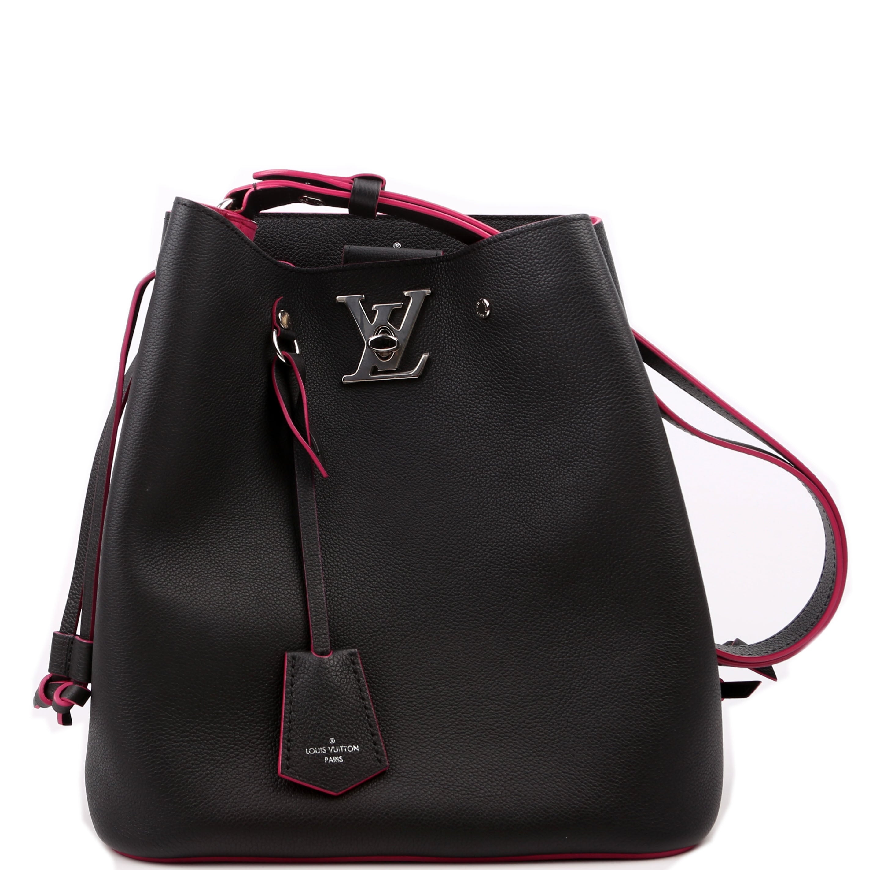 Louis Vuitton Lockme Bucket Bag Black/Pink