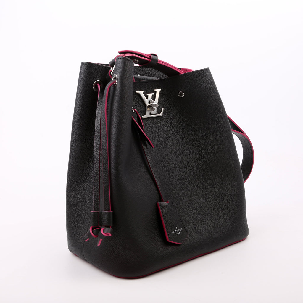Louis Vuitton Lockme Bucket Bag Black/Pink