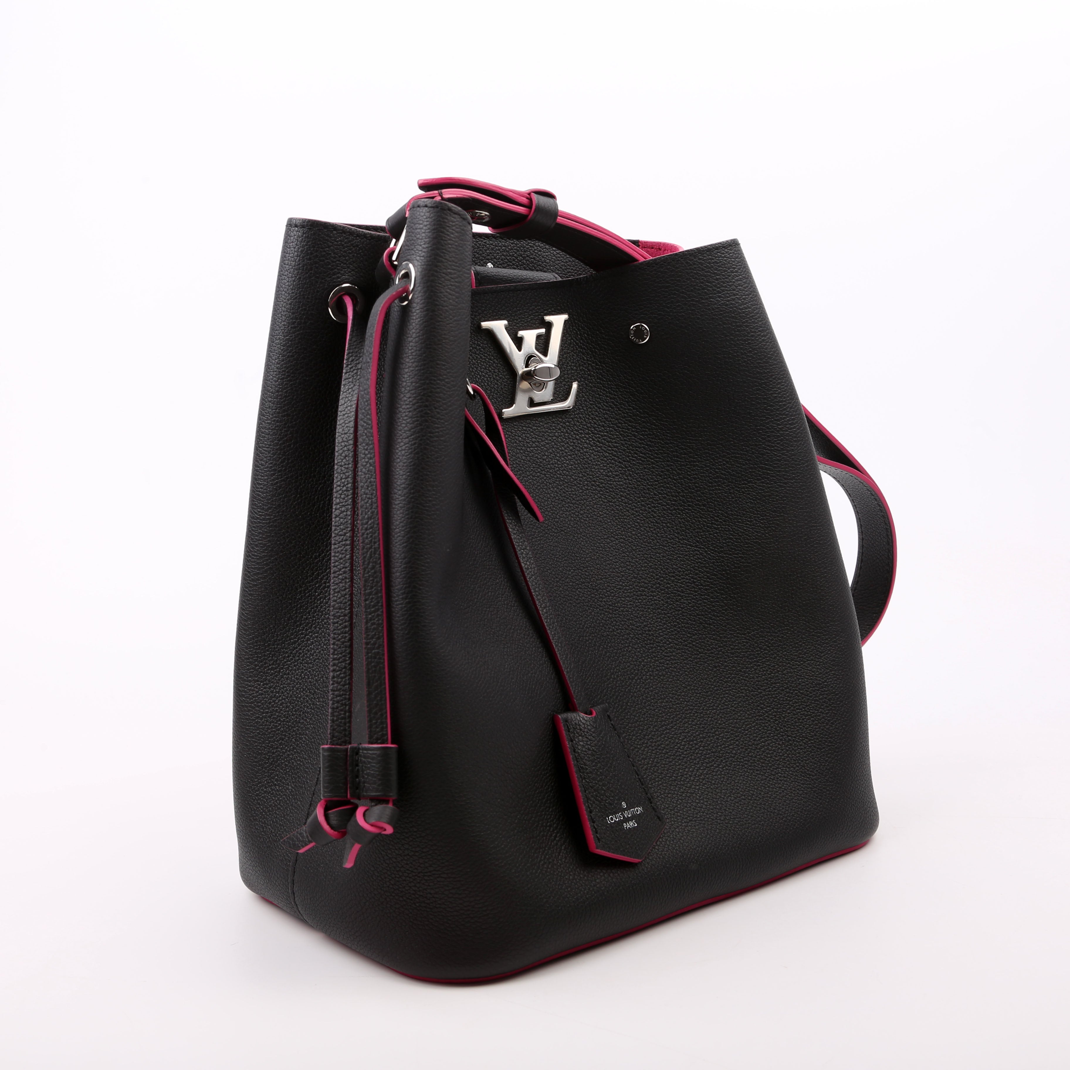 Louis Vuitton Lockme Bucket Bag Black/Pink
