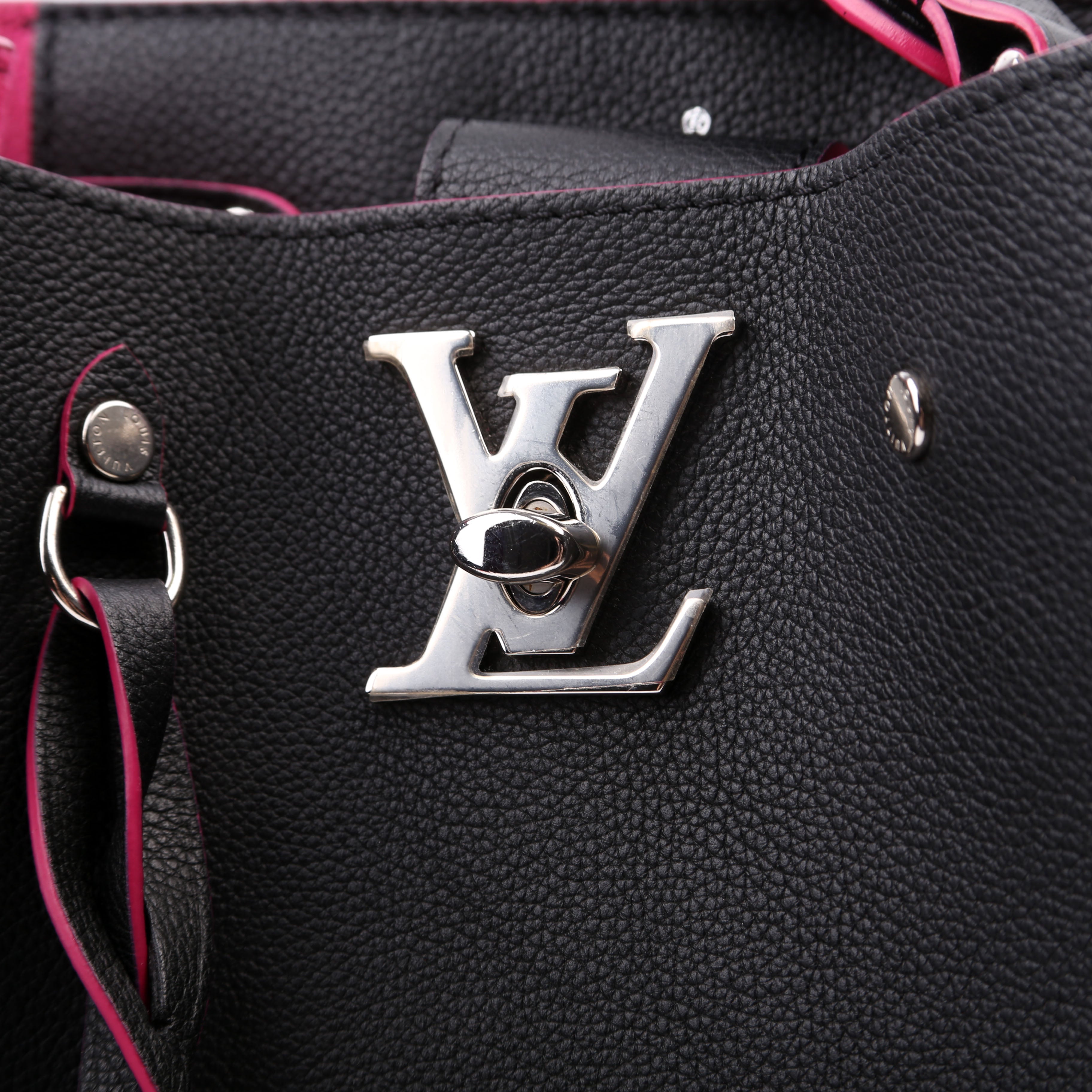 Louis Vuitton Lockme Bucket Bag Black/Pink