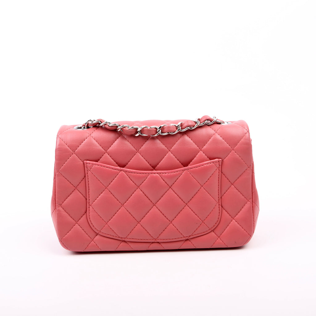 Chanel Classic Flap Mini Rectangle Lambskin Pink 28M
