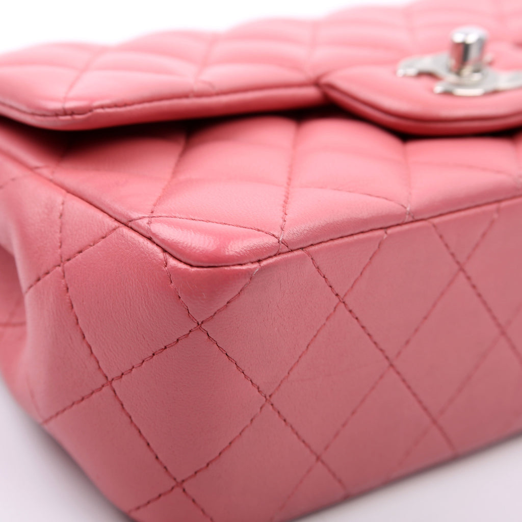 Chanel Classic Flap Mini Rectangle Lambskin Pink 28M