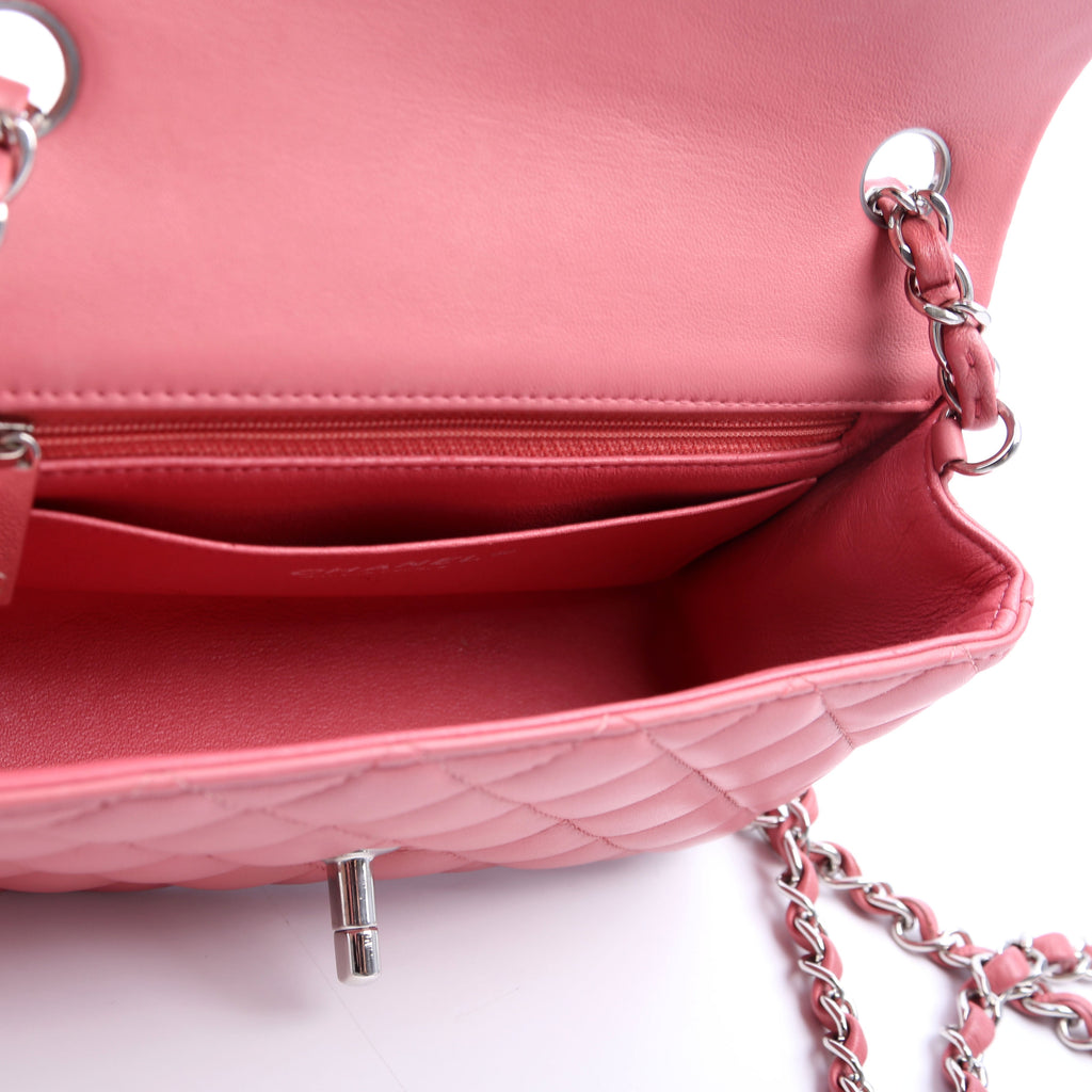 Chanel Classic Flap Mini Rectangle Lambskin Pink 28M