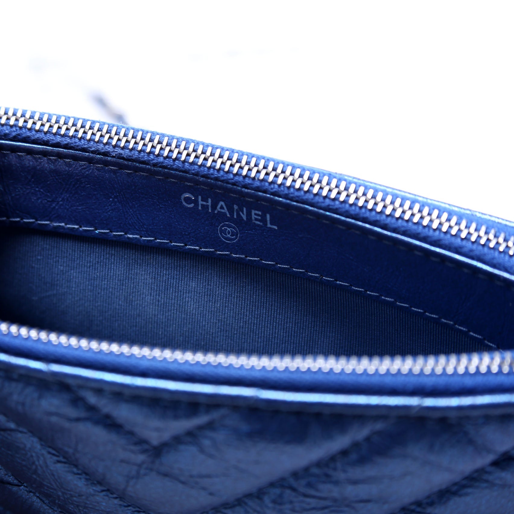 Chanel Gabrielle Double Zip Woc 28M Blue