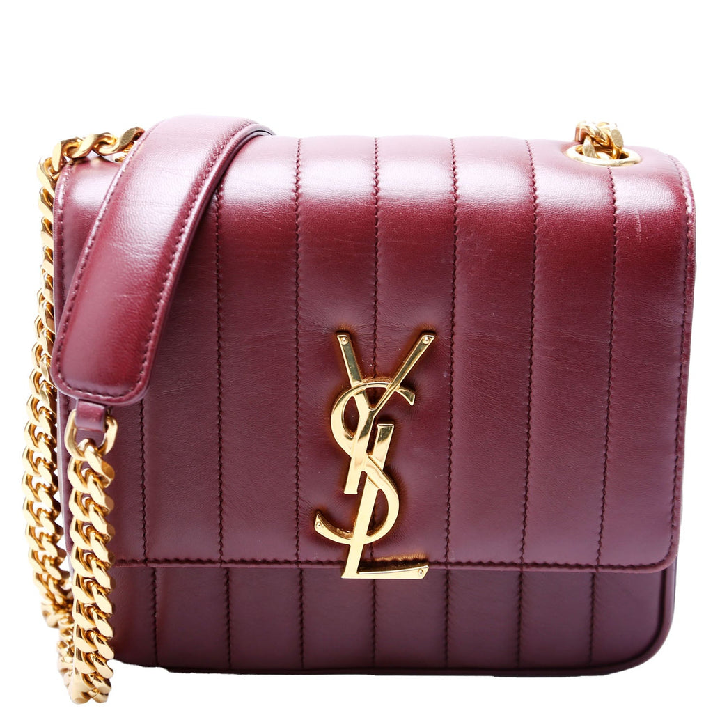 Saint Laurent Vicky Chain Medium 532612 Burgundy/Gold