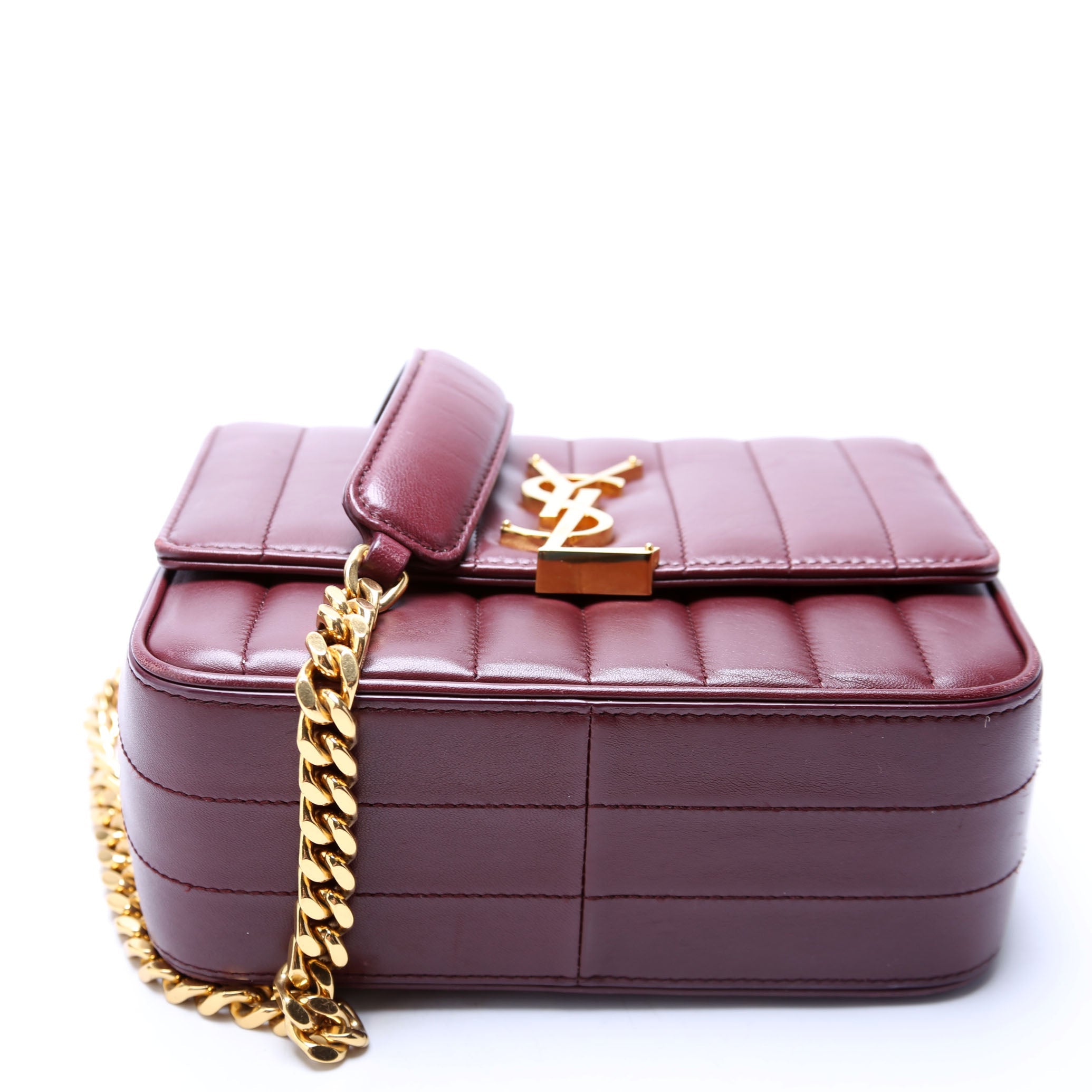 Saint Laurent Vicky Chain Medium 532612 Burgundy/Gold