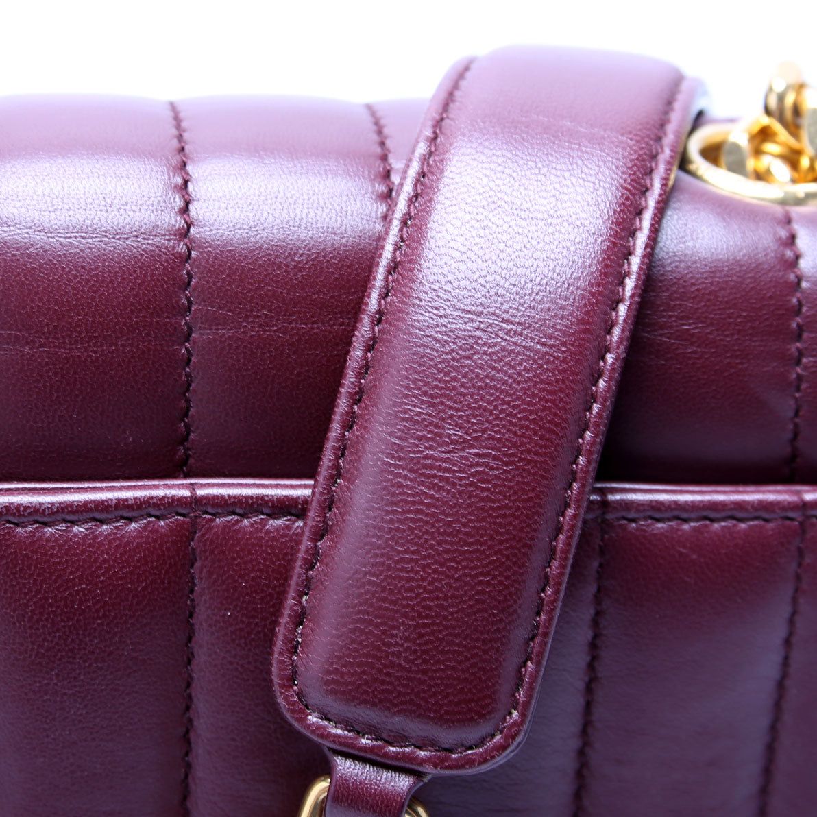 Saint Laurent Vicky Chain Medium 532612 Burgundy/Gold