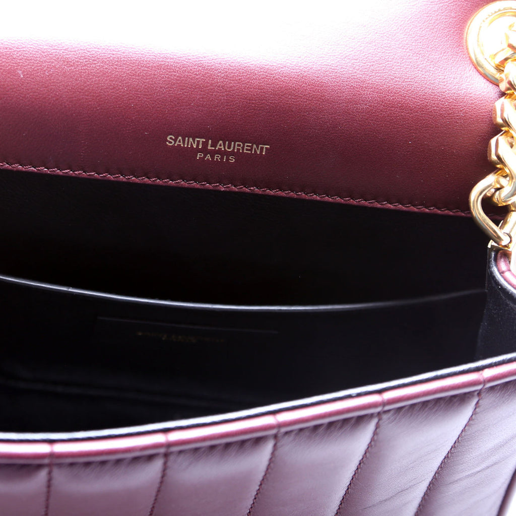 Saint Laurent Vicky Chain Medium 532612 Burgundy/Gold