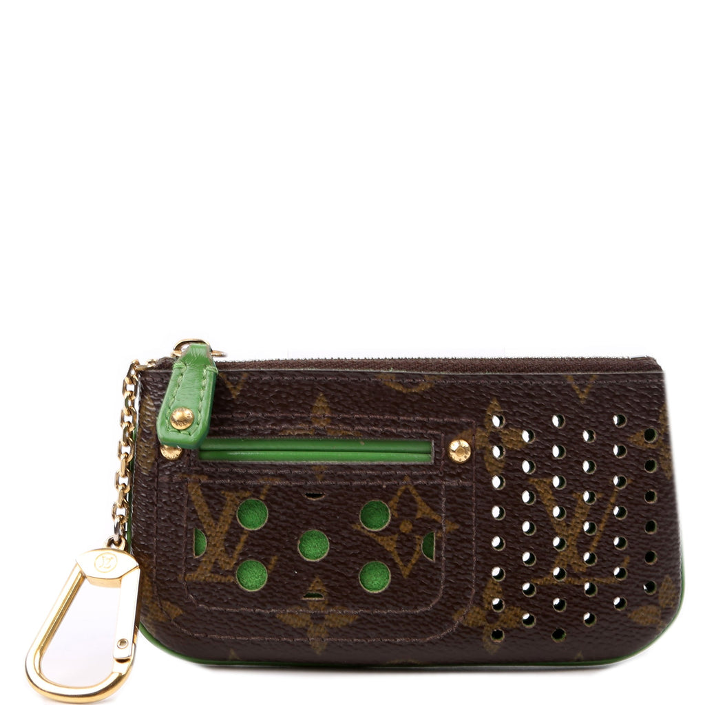 Louis Vuitton Pochette Cles Monogram Perforated Green