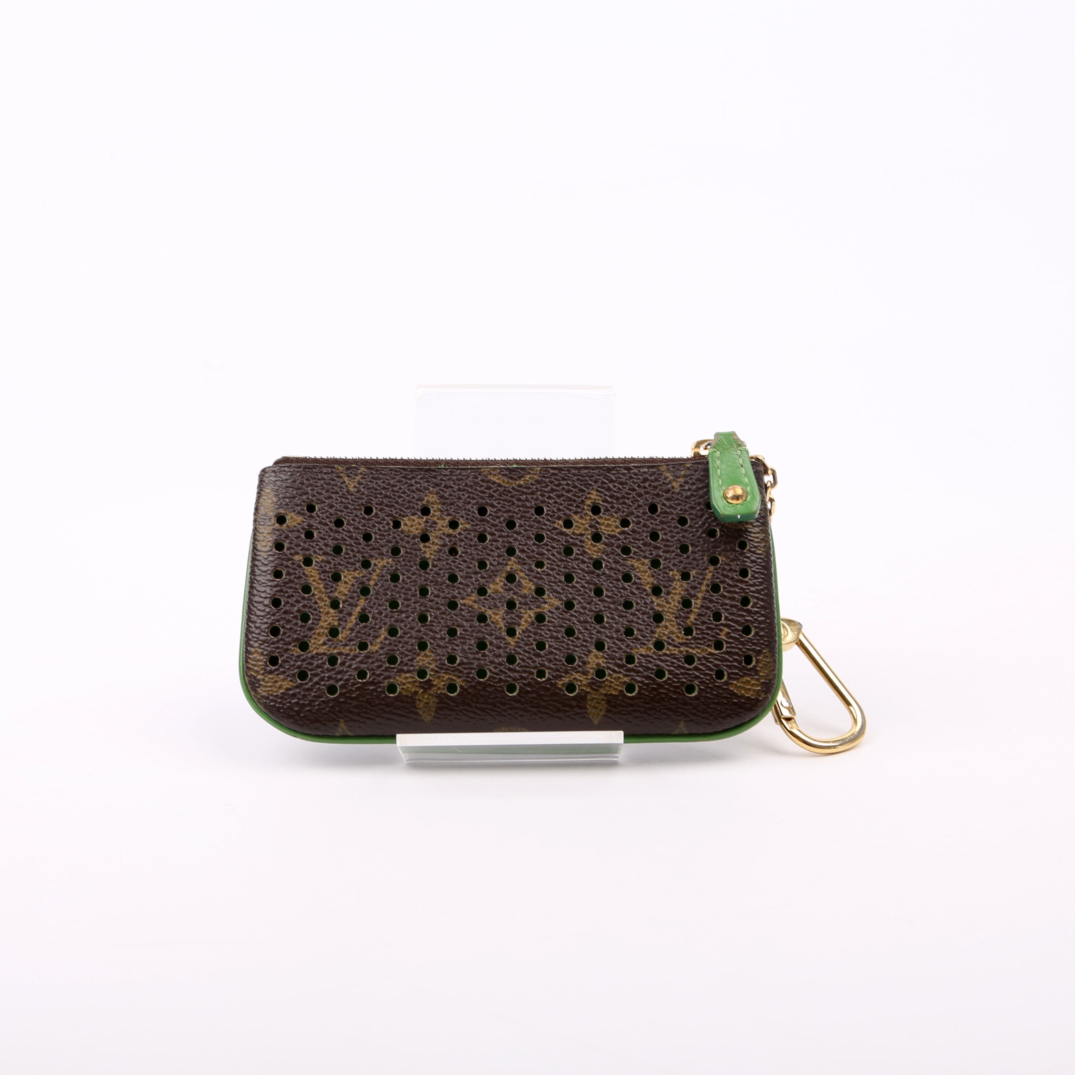 Louis Vuitton Pochette Cles Monogram Perforated Green