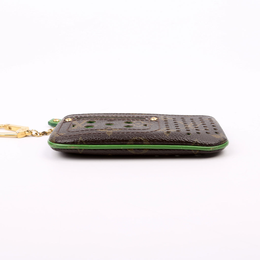 Louis Vuitton Pochette Cles Monogram Perforated Green