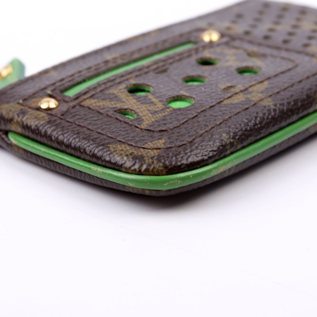 Louis Vuitton Pochette Cles Monogram Perforated Green