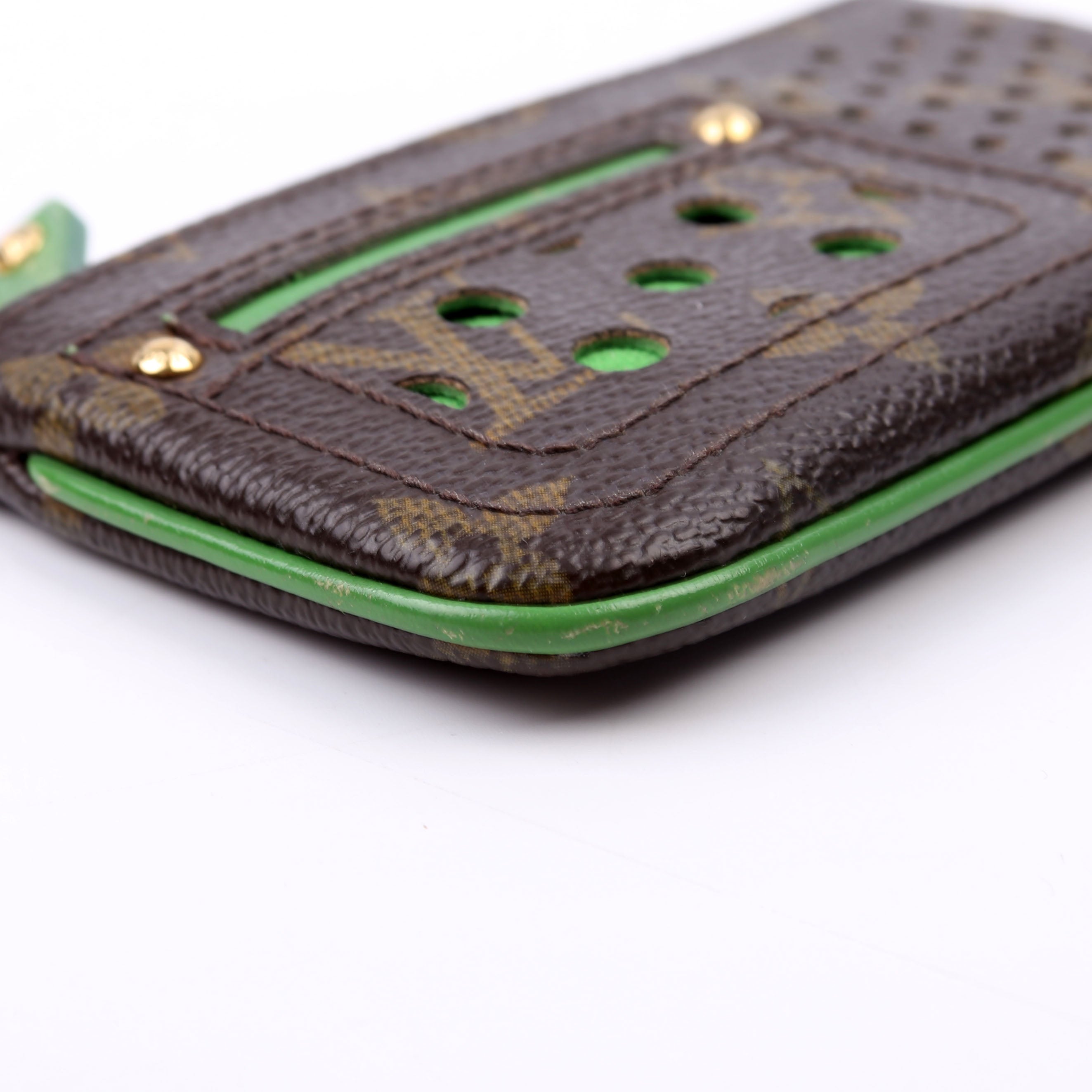 Louis Vuitton Pochette Cles Monogram Perforated Green