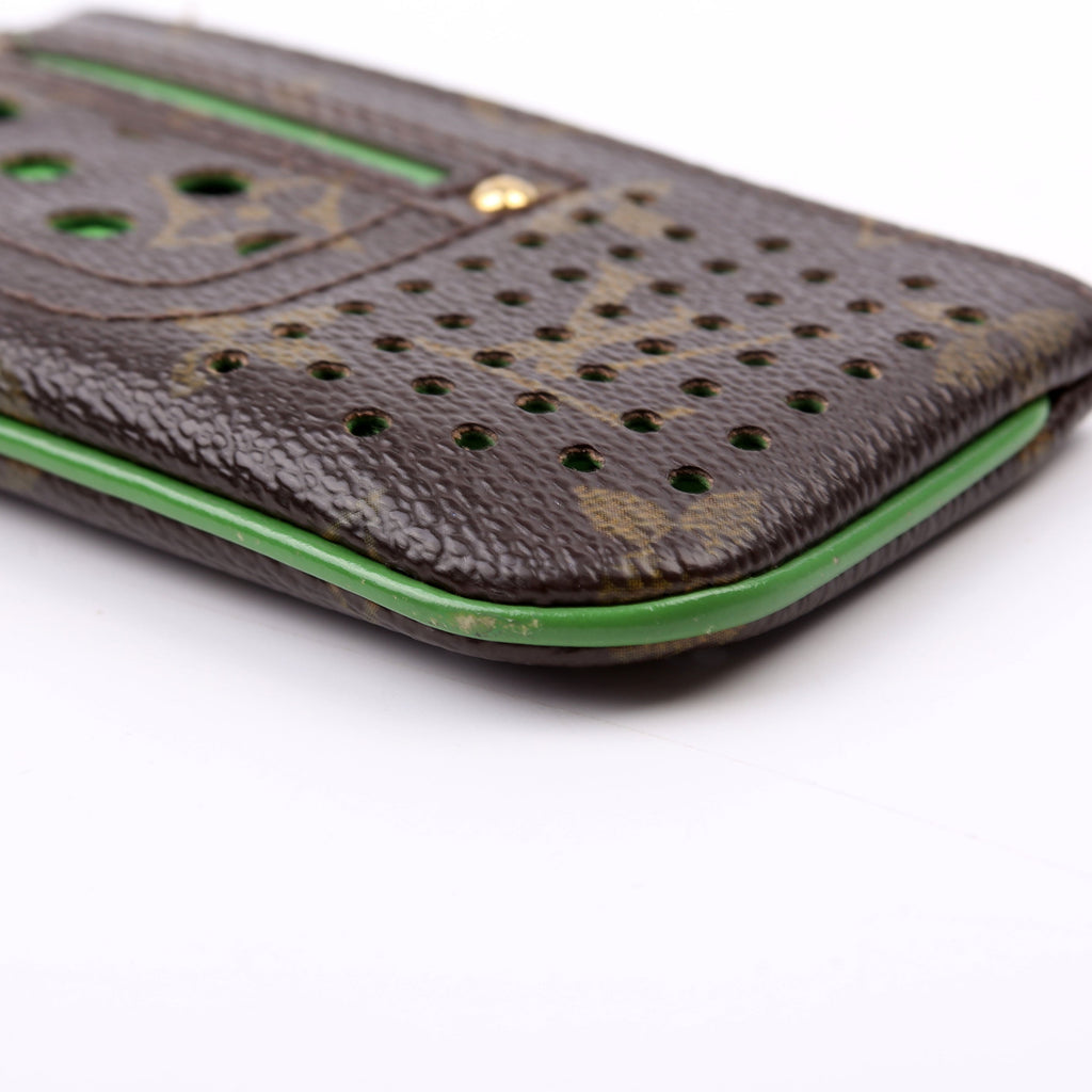 Louis Vuitton Pochette Cles Monogram Perforated Green