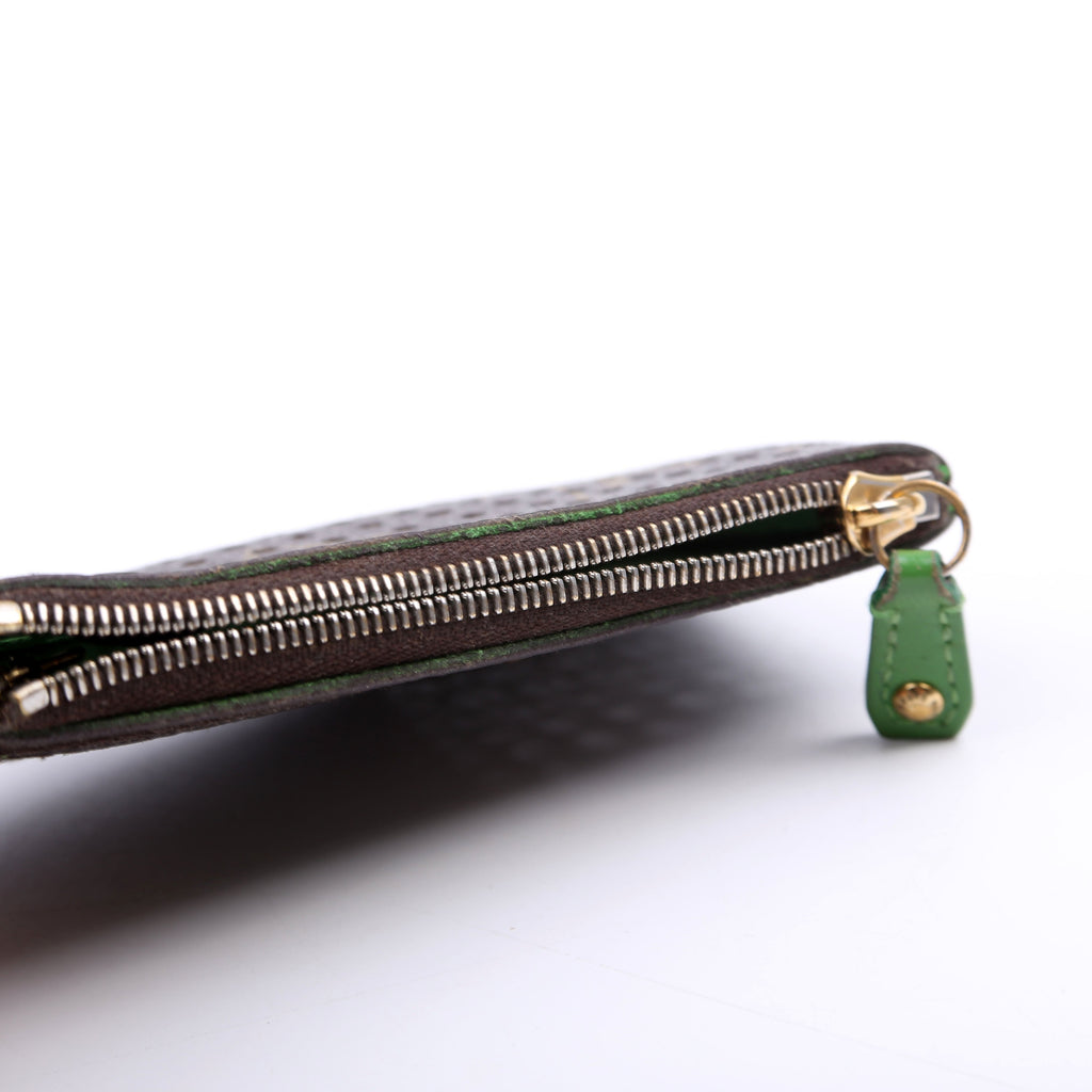 Louis Vuitton Pochette Cles Monogram Perforated Green