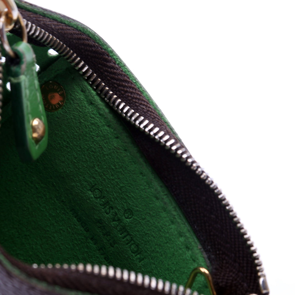 Louis Vuitton Pochette Cles Monogram Perforated Green