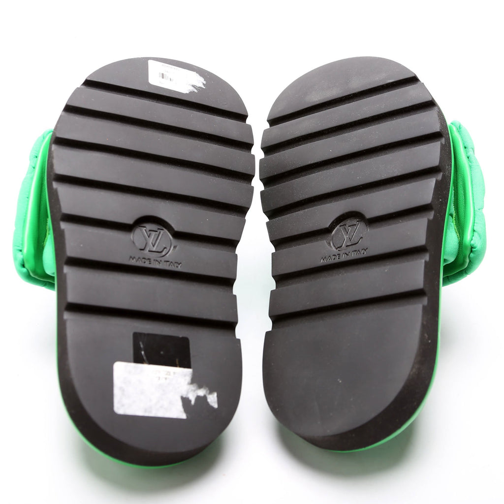 Louis Vuitton Tech Fabric Pool Pillow Comfort Mules Size 36 Green
