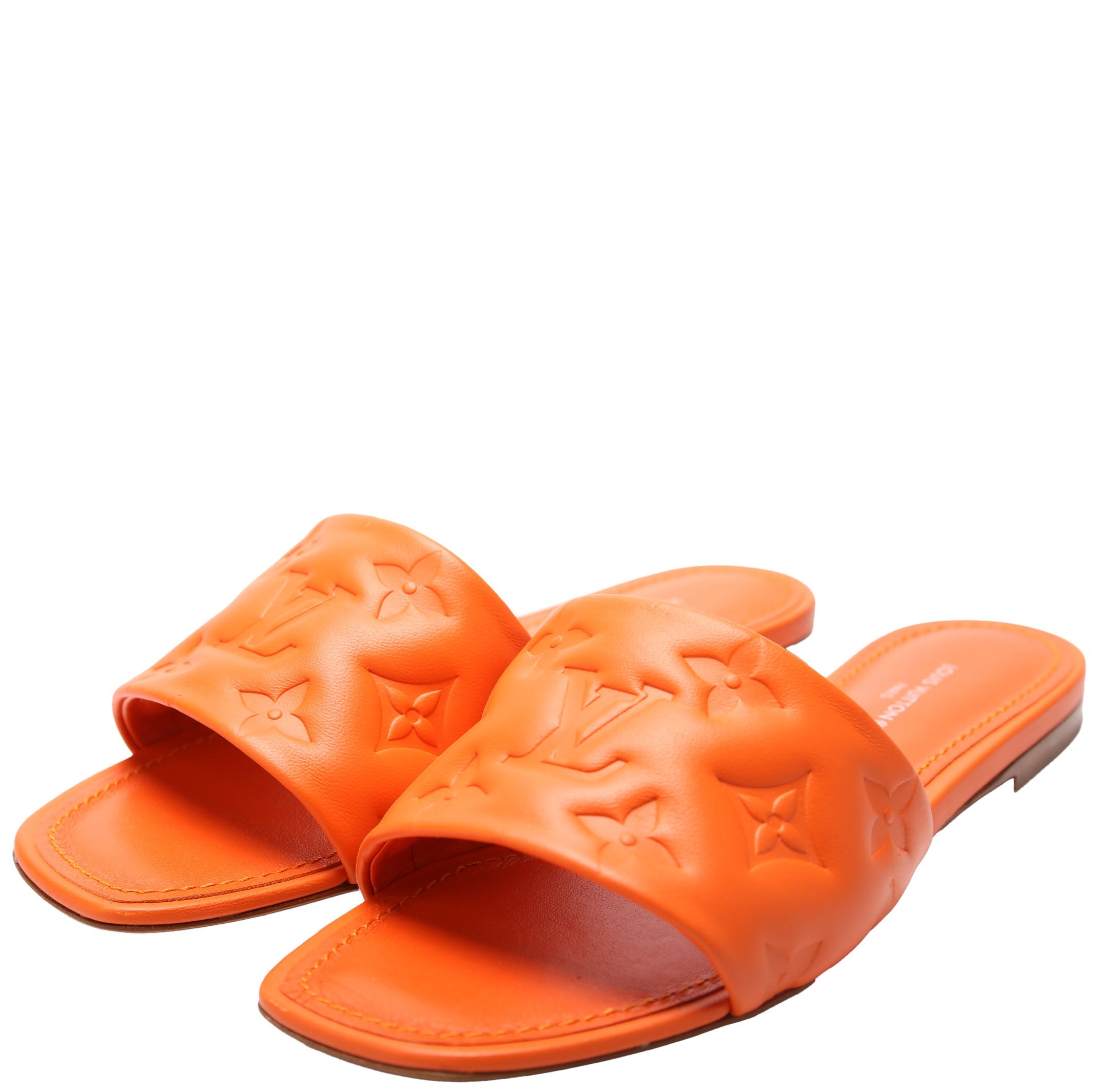 Louis Vuitton Revival Flat Mules Size 35 Orange