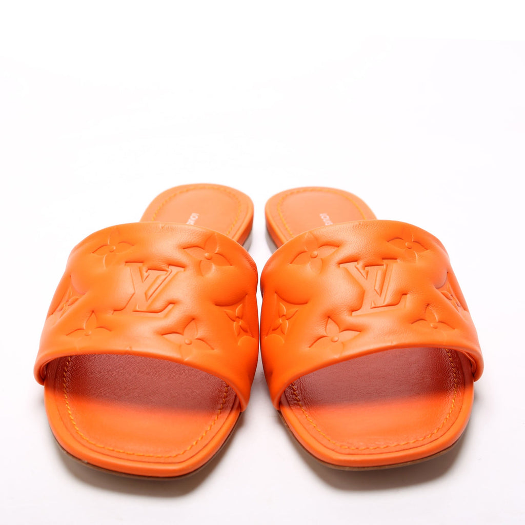 Louis Vuitton Revival Flat Mules Size 35 Orange