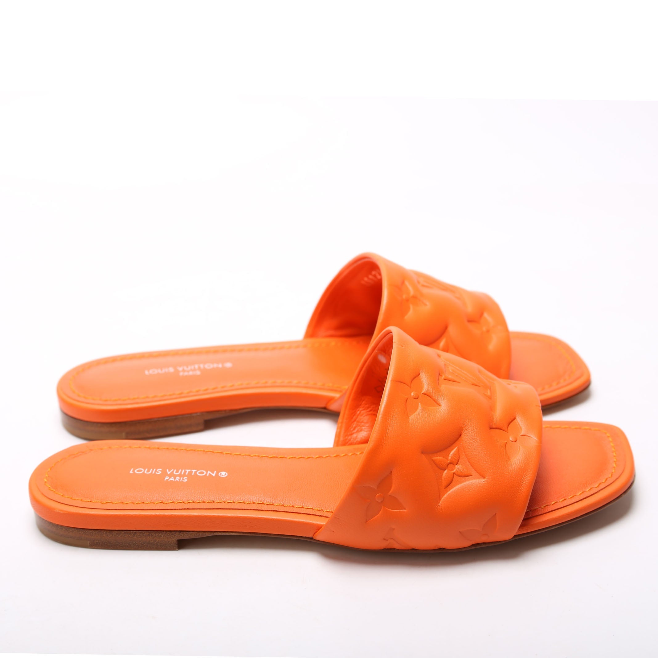 Louis Vuitton Revival Flat Mules Size 35 Orange