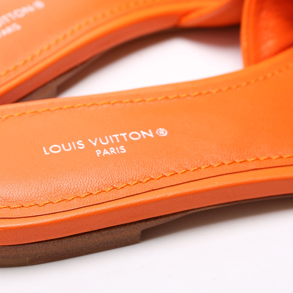 Louis Vuitton Revival Flat Mules Size 35 Orange