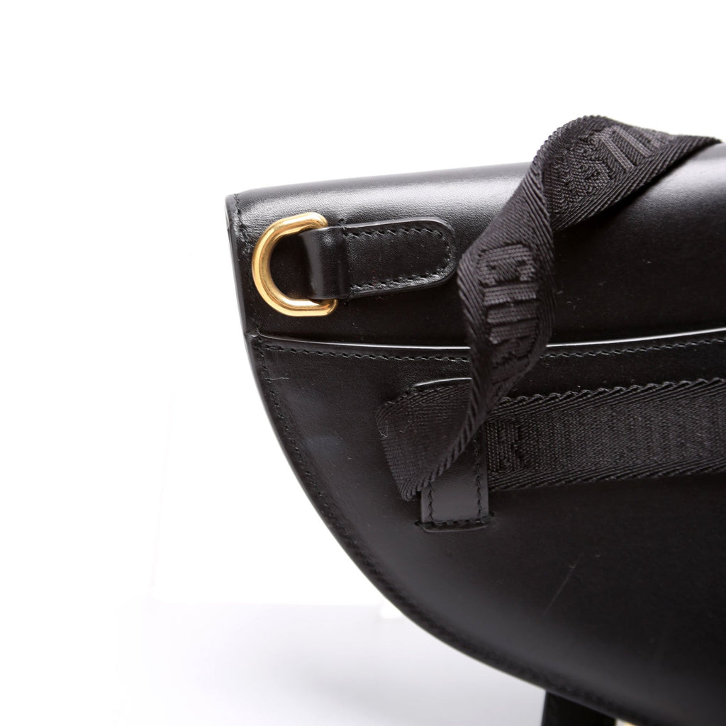 Christian Dior Saddle Pouch Belt Bag Smooth Calfskin Black
