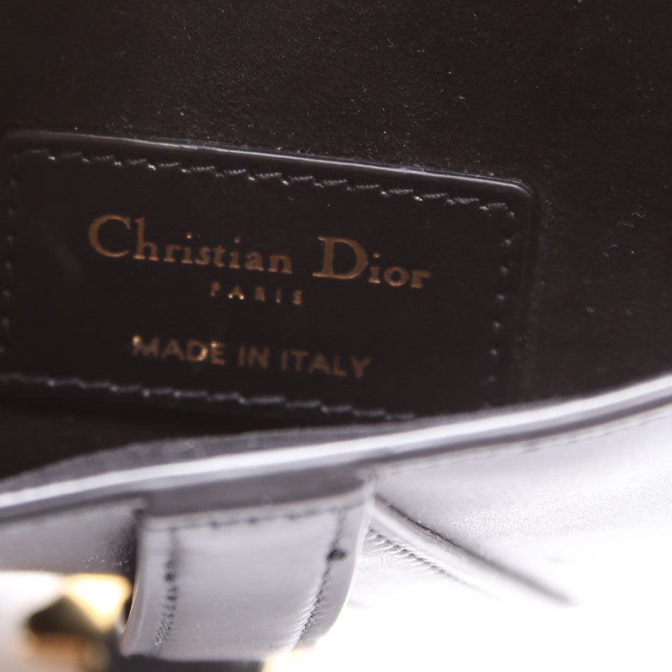 Christian Dior Saddle Pouch Belt Bag Smooth Calfskin Black