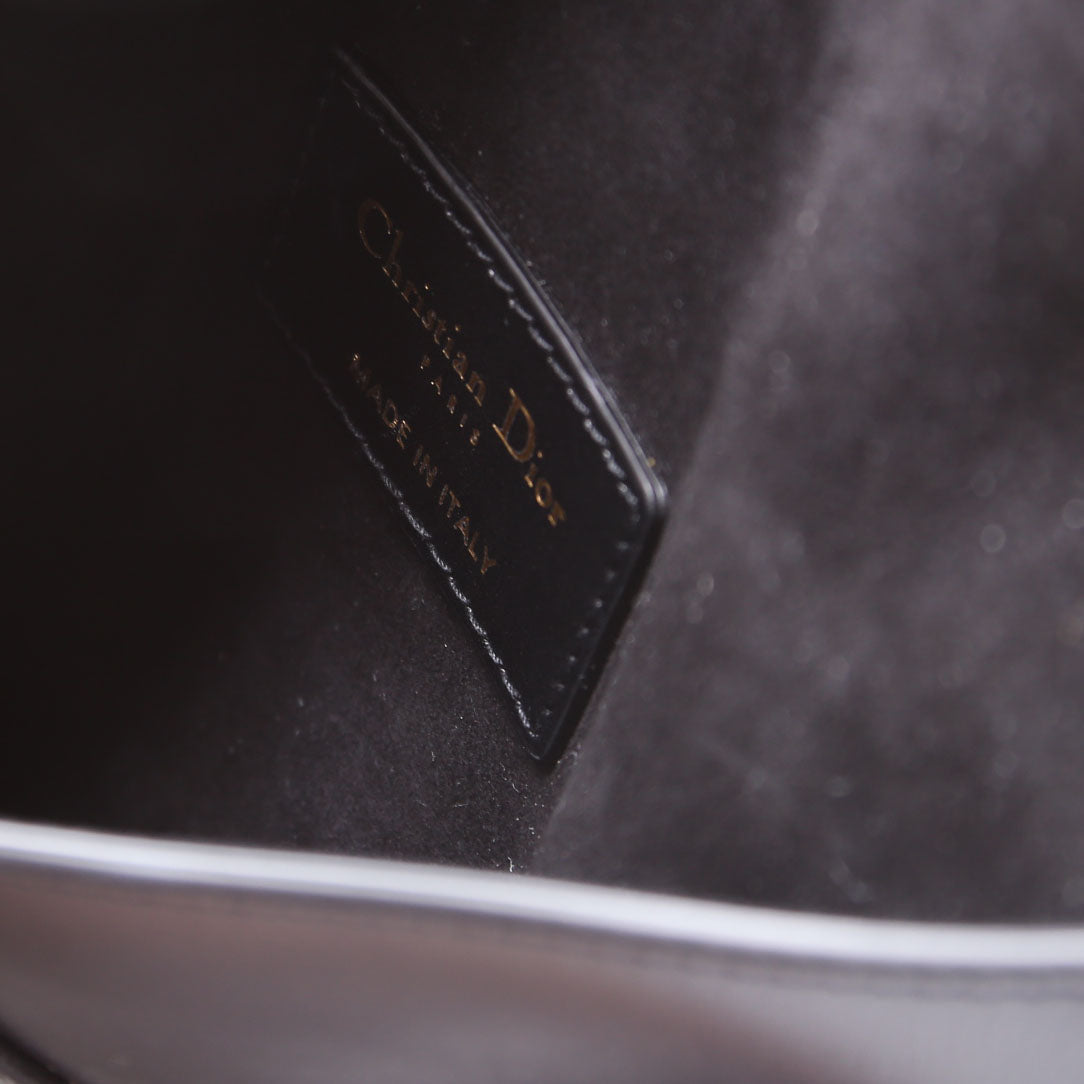 Christian Dior Saddle Pouch Belt Bag Smooth Calfskin Black