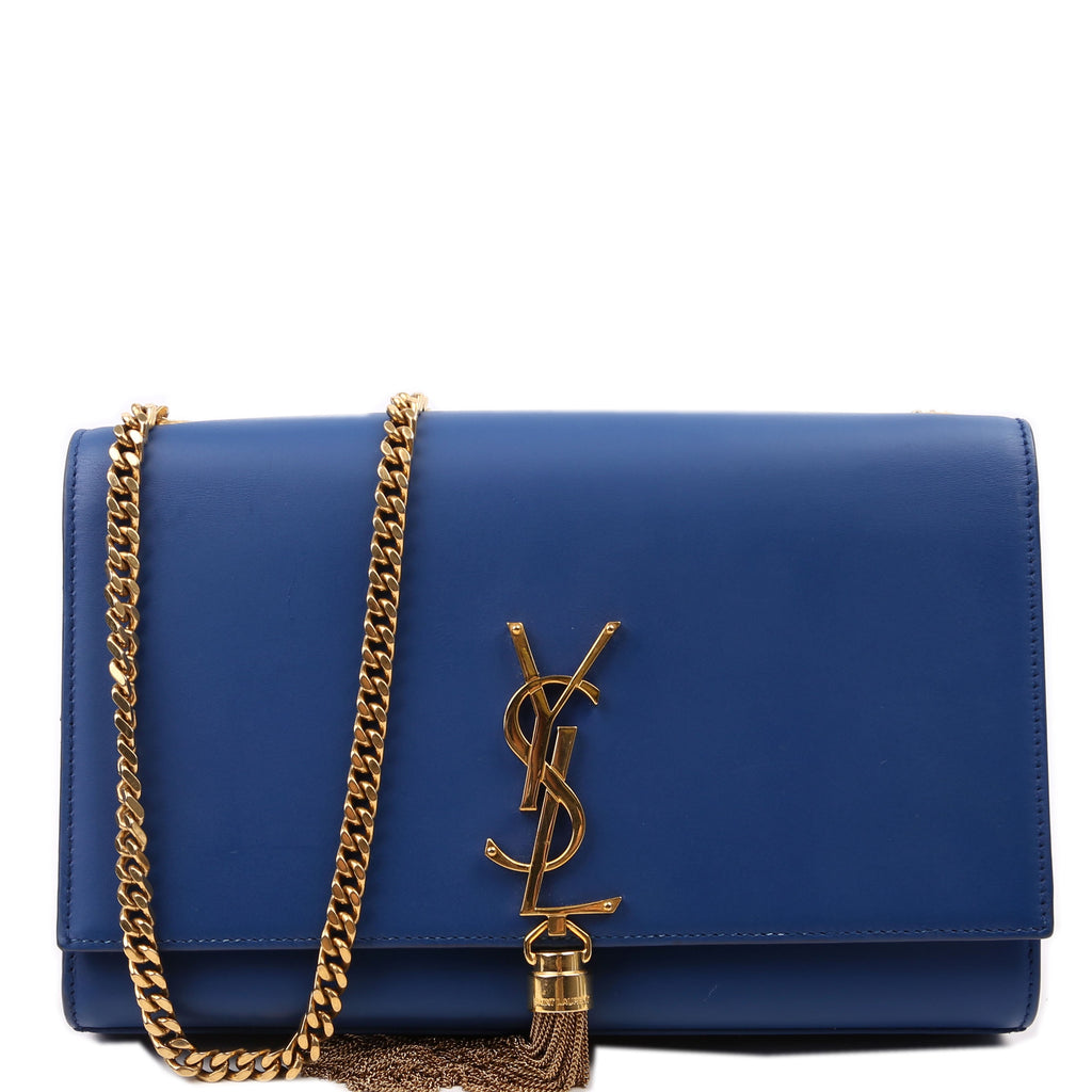 Saint Laurent Kate Tassel Satchel Medium Blue