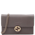 Gucci 510314 Interlocking G Chain Wallet Grey