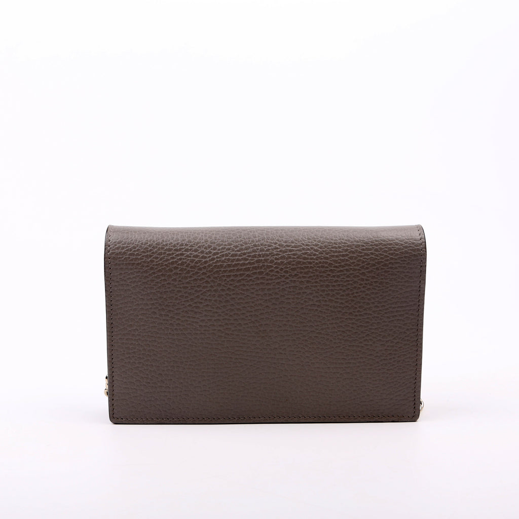 Gucci 510314 Interlocking G Chain Wallet Grey