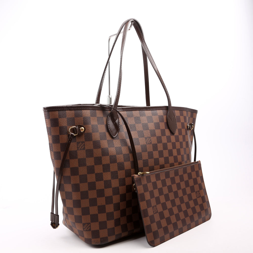 Louis Vuitton Neverfull With Wallet MM Damier Ebene