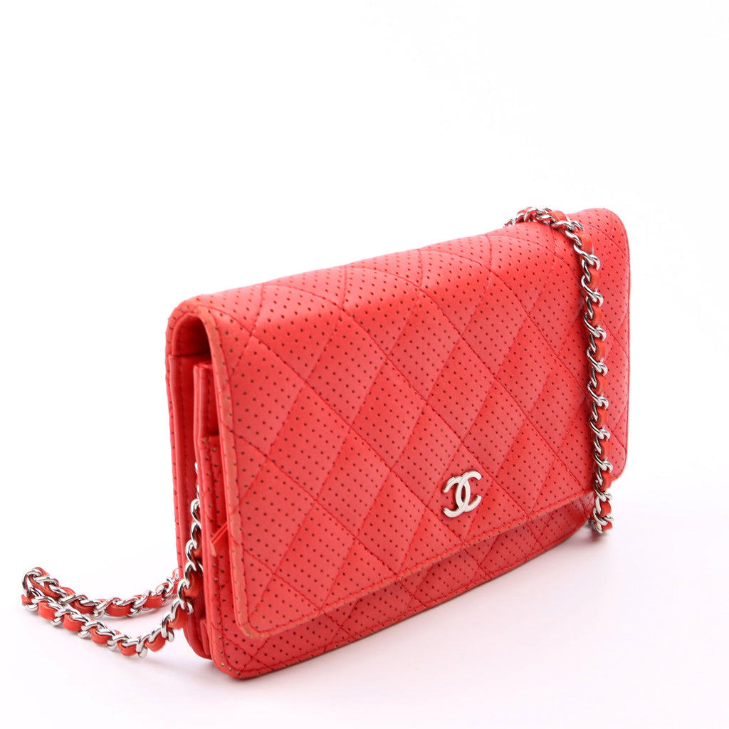 Chanel WOC Perforated Leather 11M Coral