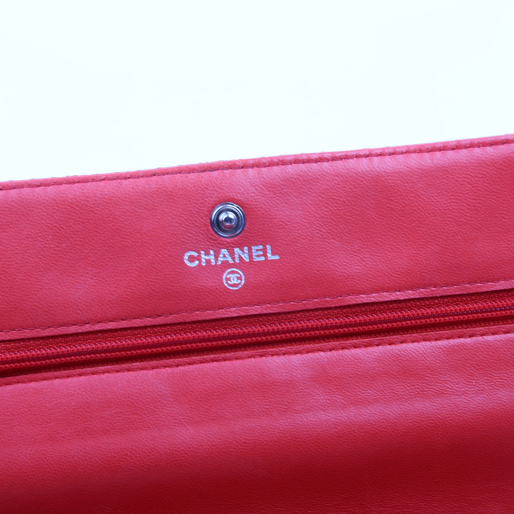 Chanel WOC Perforated Leather 11M Coral